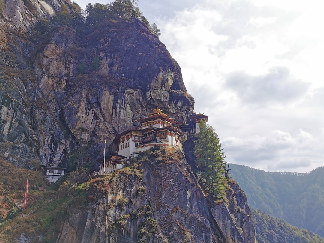Paro Taktsang, the Tiger's Nest monastery, on its cliff above the Paro valley