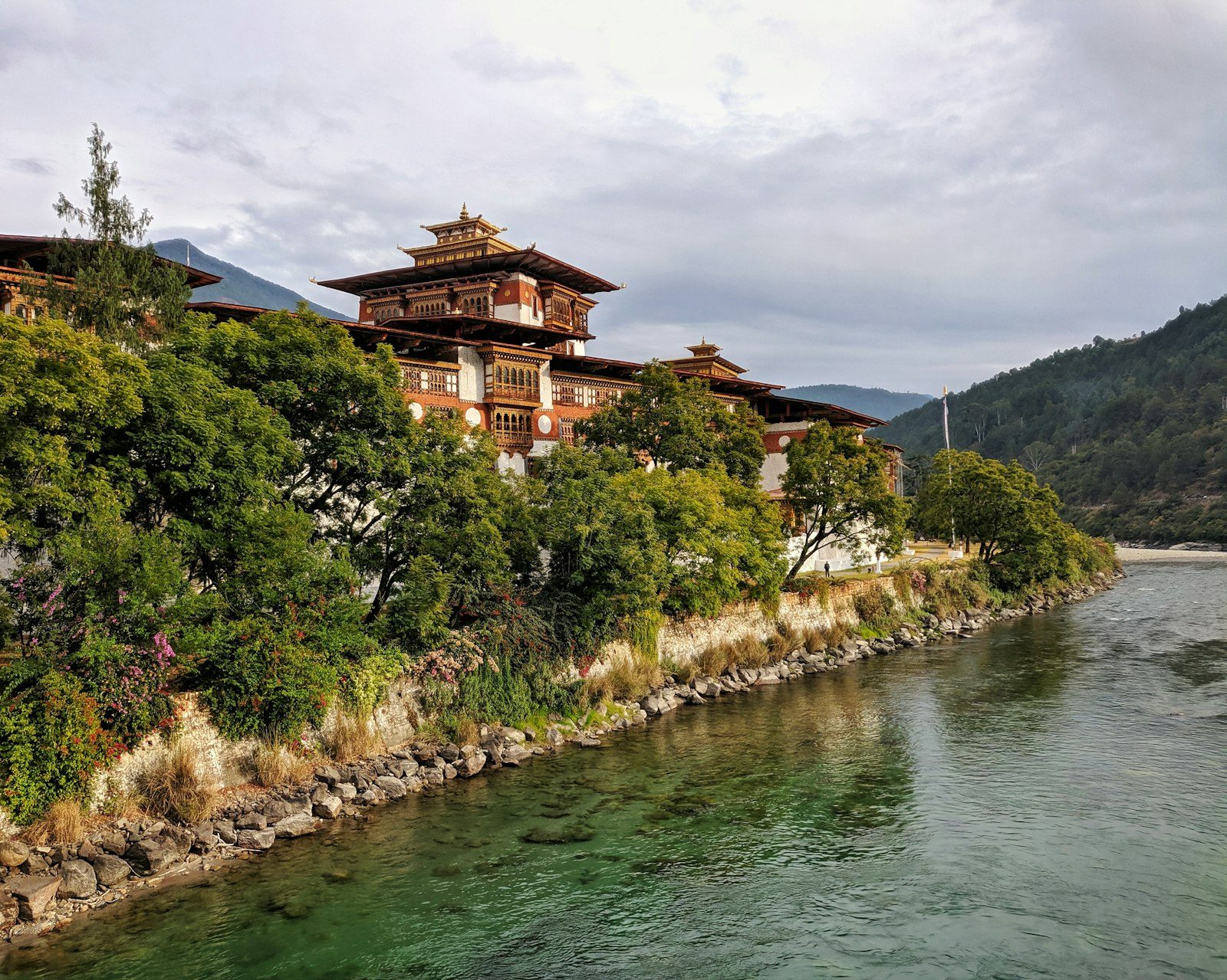 Punakha Dzong beside the river in western Bhutan