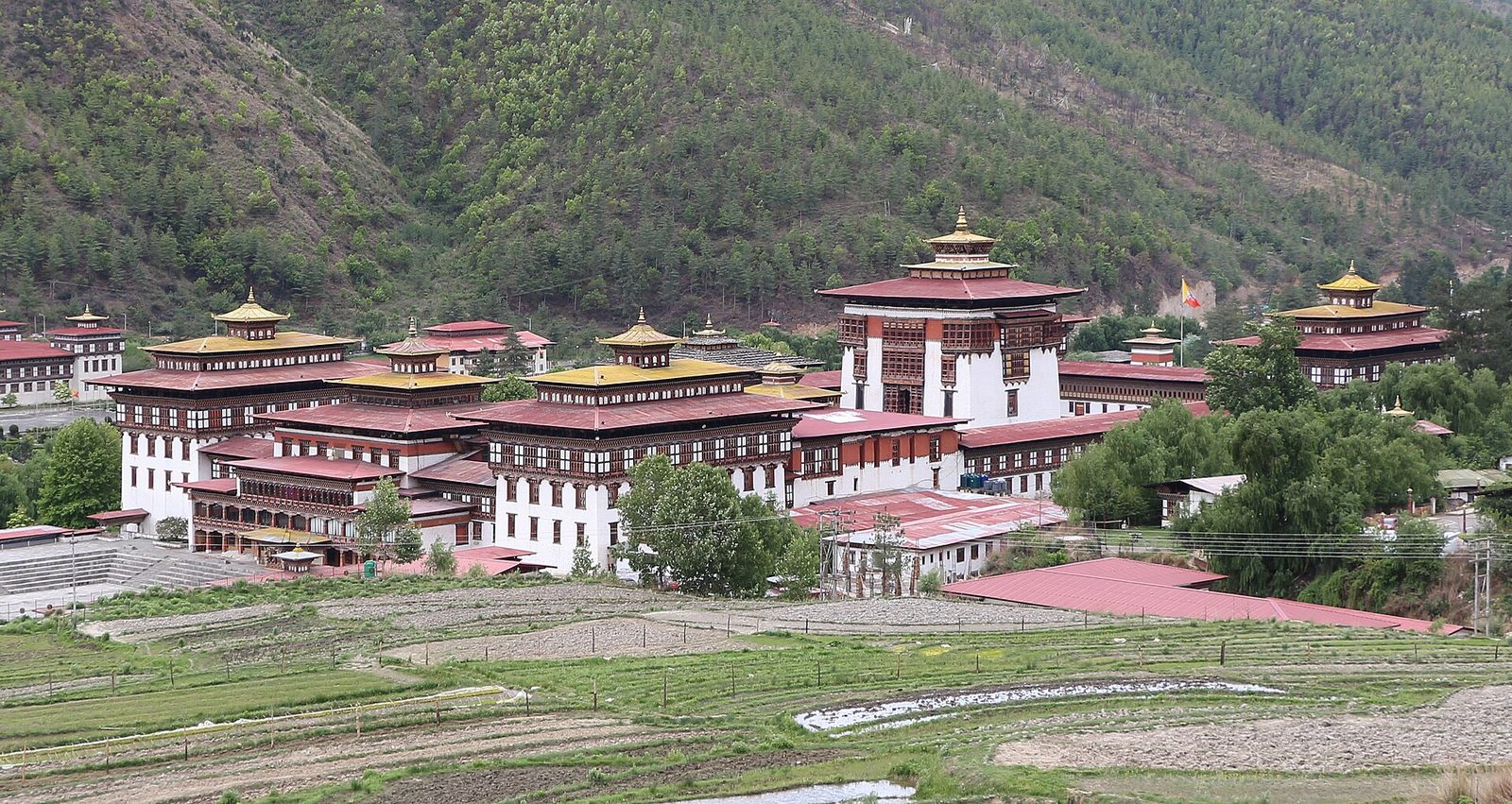 Tashichho Dzong, the seat of government in Thimphu