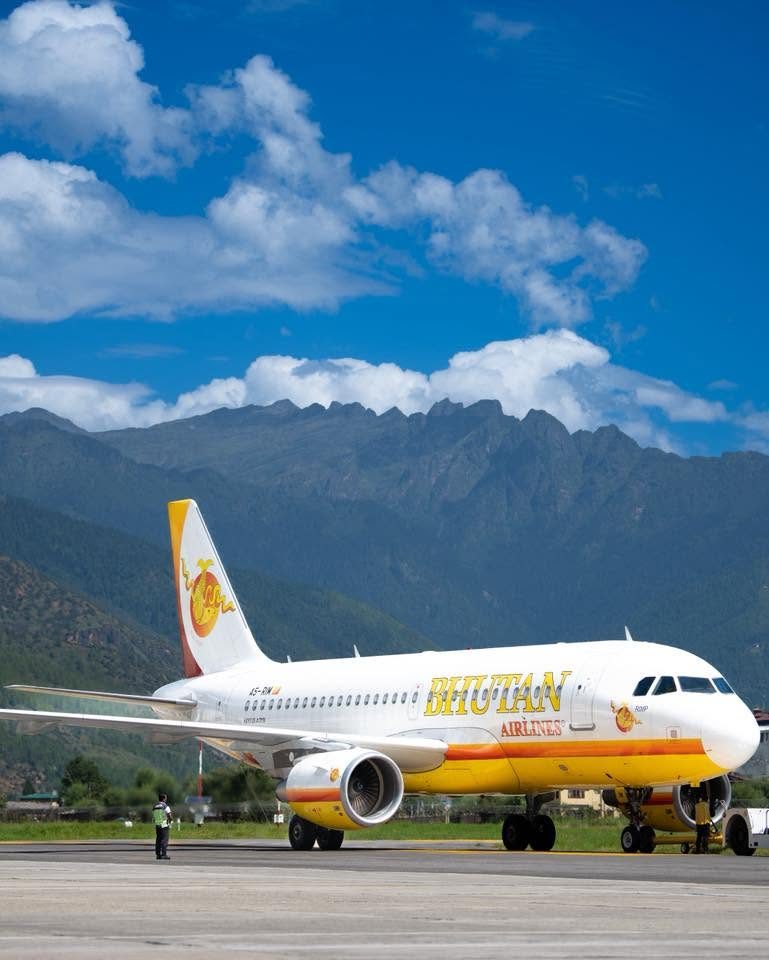 A Bhutan Airlines aircraft at Paro